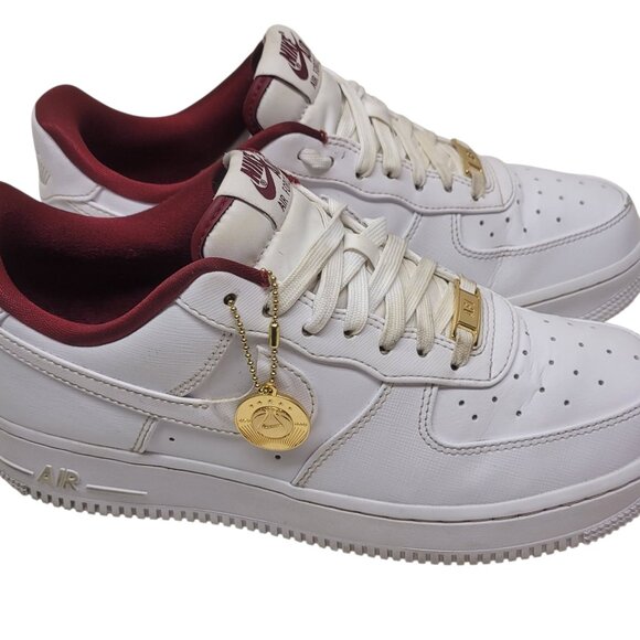 Nike Air Force 1 07 SE Shoes White Red Gold DV7584-100 Sneakers Women’s Size 8.5 - Picture 3 of 12